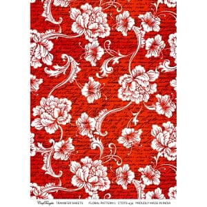 CrafTangles A4 Transfer It Sheets - Floral Pattern 1