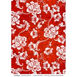 CrafTangles A4 Transfer It Sheets - Floral Pattern 1