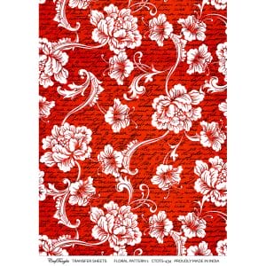 CrafTangles A4 Transfer It Sheets - Floral Pattern 1