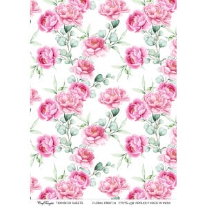 CrafTangles A4 Transfer It Sheets - Floral Print 21