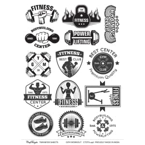 CrafTangles A4 Transfer It Sheets - Gym Workout