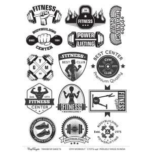CrafTangles A4 Transfer It Sheets - Gym Workout