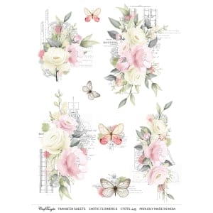 CrafTangles A4 Transfer It Sheets - Exotic Flowers 6