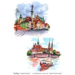 CrafTangles A4 Transfer It Sheets - Watercolour Landscapes 1