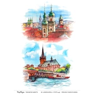 CrafTangles A4 Transfer It Sheets - Watercolour Landscapes 2
