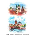 CrafTangles A4 Transfer It Sheets - Watercolour Landscapes 2