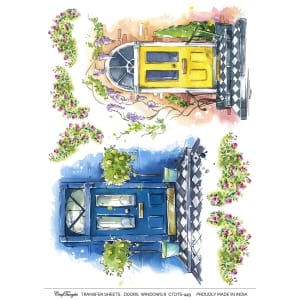 CrafTangles A4 Transfer It Sheets - Doors and Windows 6