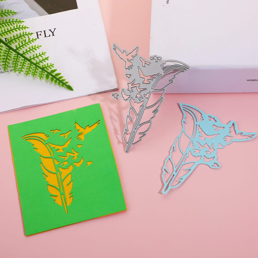 Steel Dies - Feather with Birds