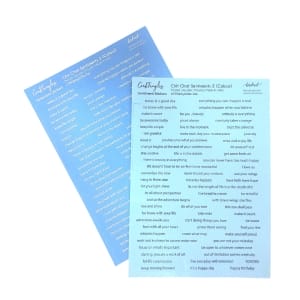 CrafTangles Precut Journal Stickers - ChitChat Sentiments 2 - Coloured - Blue
