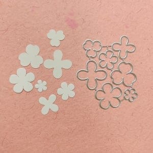 Steel Cutting Dies - MIni Flowers (Set of 7 dies) - for layered flowermaking