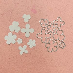 Steel Cutting Dies - MIni Flowers (Set of 7 dies) - for layered flowermaking