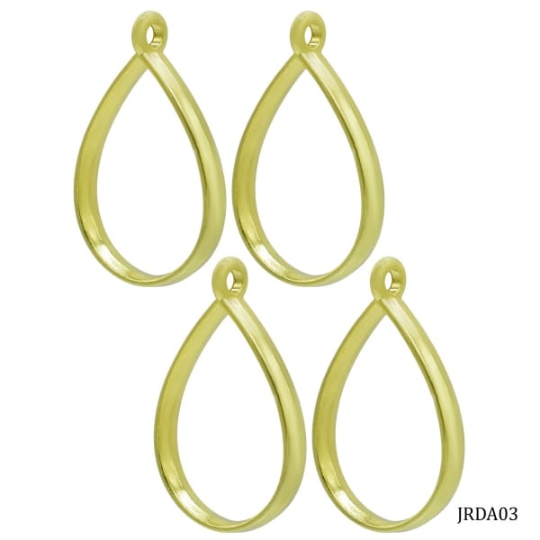 Metal Bezels or pendant for UV Resin (Pack of 4) - Gold (JRDA03)