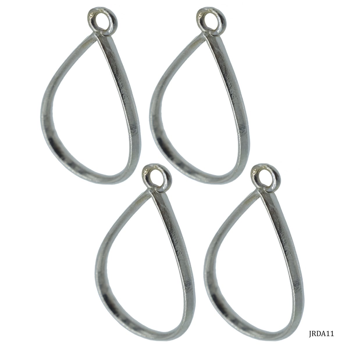 Metal Bezels or pendant for UV Resin (Pack of 4) - Silver (JRDA11) JRDA11 metal bezel pendant resin Metal Bezels or pendant for UV Resin (Pack of 4) - Silver (JRDA11)