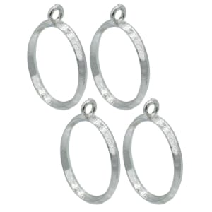 Metal Bezels or pendant for UV Resin (Pack of 4) - Silver (JRDA12)