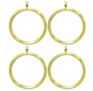 Metal Bezels or pendant for UV Resin (Pack of 4) - Gold (JRDA21)