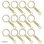 Key Chains fittings (Gold) - 12 pcs