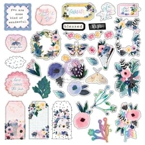 Prima Spring Abstract Cardstock Ephemera 68/Pkg