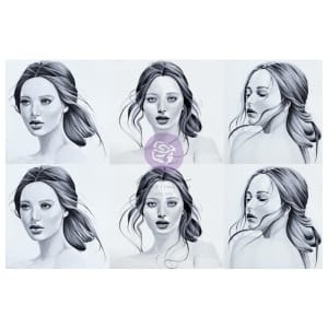 Prima Marketing Sharon Ziv Decoupage Tissue Paper 30"X19.5" - She