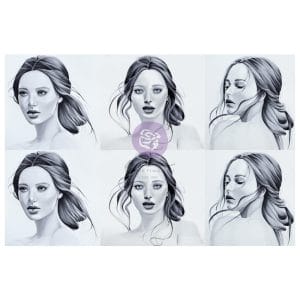 Prima Marketing Sharon Ziv Decoupage Tissue Paper 30"X19.5" - She