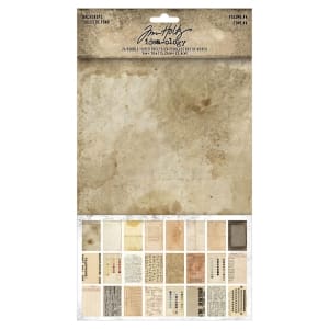 Tim Holtz Idea-Ology Backdrops Double-Sided Cardstock 6"X10" 24/Pkg - Volume 4