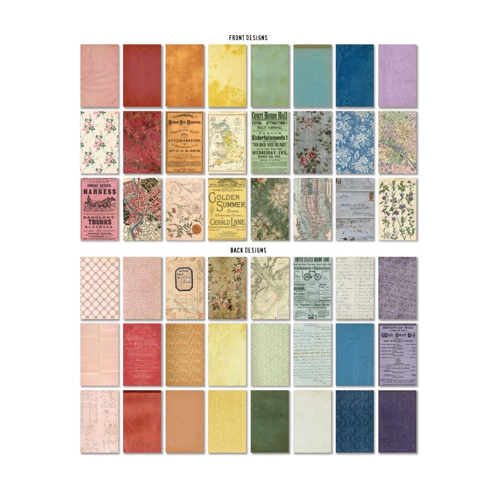 Tim Holtz Idea-Ology Backdrops Double-Sided Cardstock 6"X10" 24/Pkg - Volume 5 tim holtz idealogy backdrop TH94309 tim_holtz_idealogy_backdrop_TH94309_