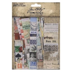 Tim Holtz Idealogy Collage Strips 1.5"X6" 30/Pkg