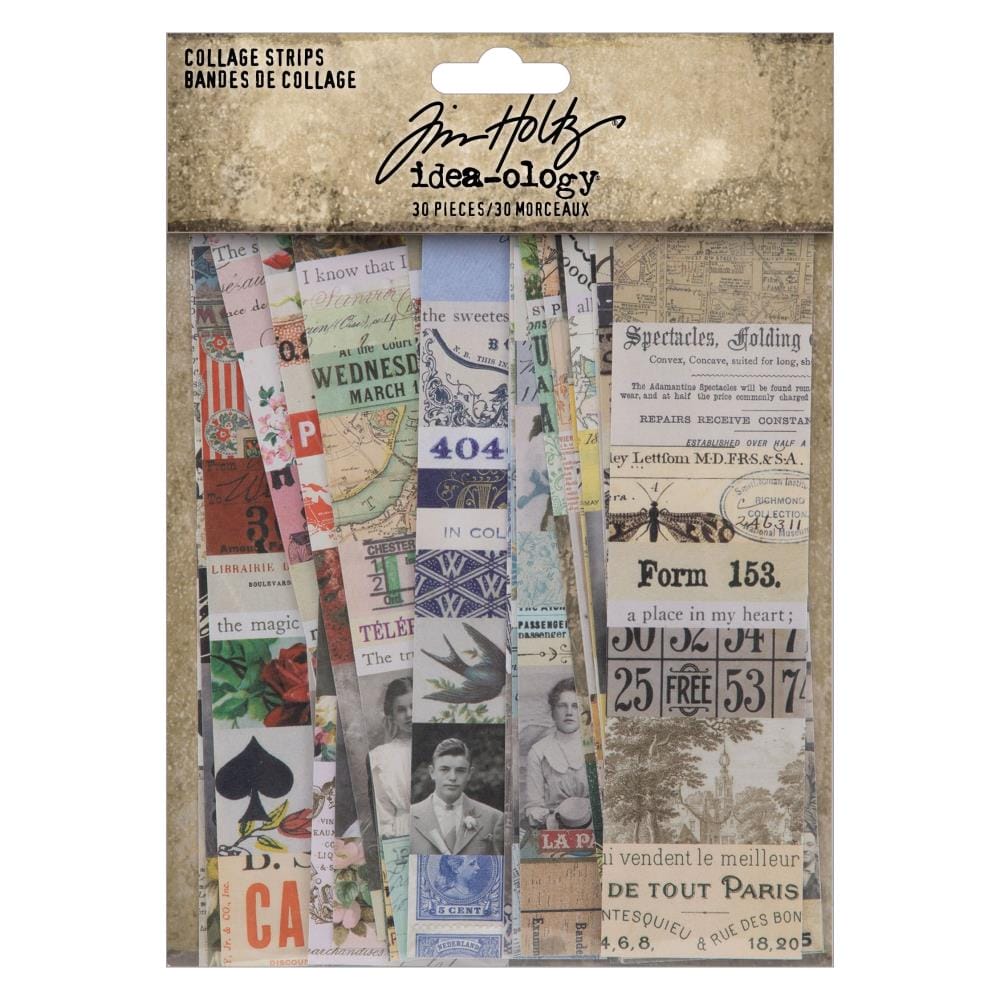 Tim Holtz Idealogy Collage Strips 1.5"X6" 30/Pkg timholtz collage strips TH94328 Tim Holtz Idealogy Collage Strips 1.5"X6" 30/Pkg