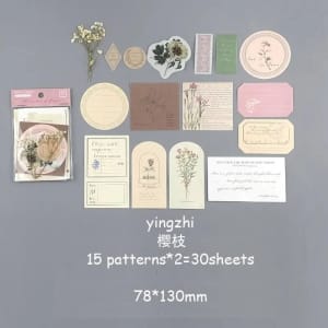 Journal Ephemera Pack (30 pcs) - Brushes of Flowers