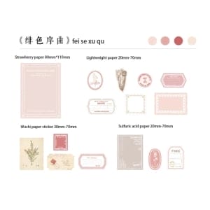 30pcs_ephemera_pack_journalling_envelope_pink