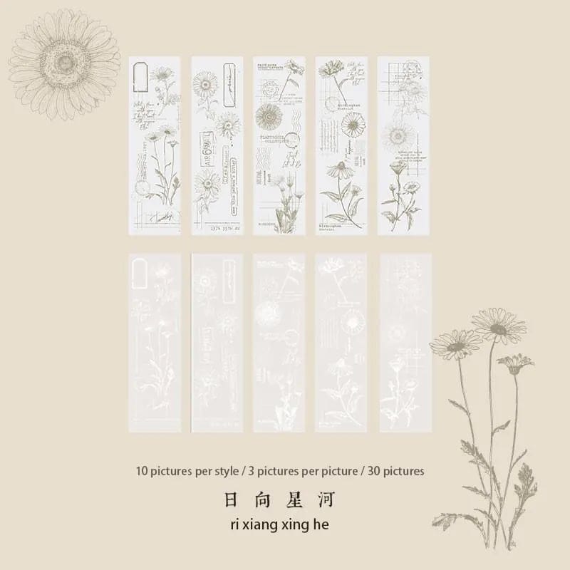 Memo Pad Pattern Pack by Flower Story (HGD-HCSY005) 30pcs memo pad journalling HGD HCSY005 Memo Pad Pattern Pack by Flower Story (HGD-HCSY005)