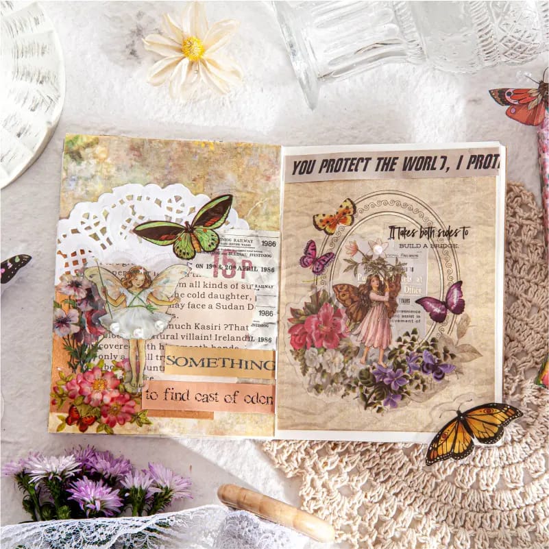 Flower Fairy Clear PET Stickers (46 pcs) (HGD-HXRJ003) 45pcs garden fairies clear PET Sticker 1 45pcs_garden_fairies_clear_PET_Sticker_1