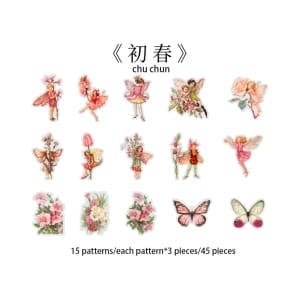 Flower Fairy Clear PET Stickers (46 pcs) (HGD-HXRJ002)