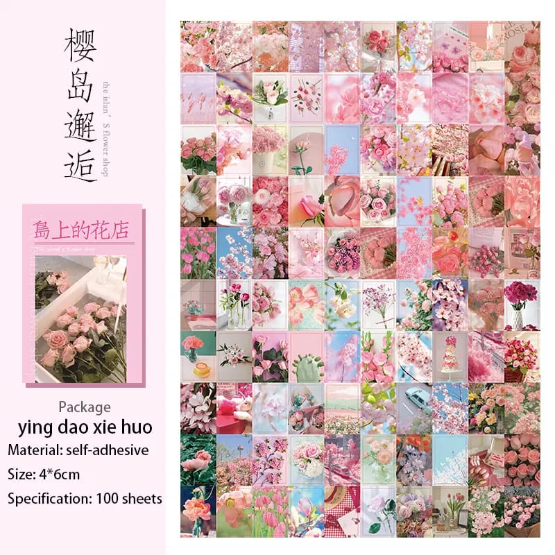 4by6 cm Journal Ephemera Pack (100 pcs) - Pinks 4by6cm Stickers Pinks 4by6 cm Journal Ephemera Pack (100 pcs) - Pinks