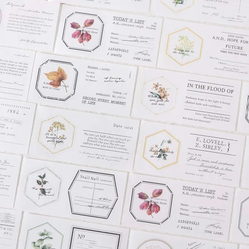 Plant and Flowers Record Ephemera Pack (50 pcs) - Yellow 50pcs plant Record booklet 2 50pcs_plant_Record_booklet_2