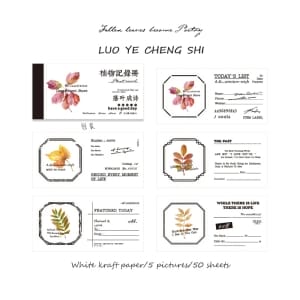 Plant and Flowers Record Ephemera Pack (50 pcs) - Autumn Leaves