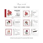 Plant and Flowers Record Ephemera Pack (50 pcs) - Red