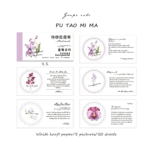 Plant and Flowers Record Ephemera Pack (50 pcs) - Purple