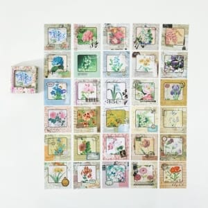 Journal Ephemera Stickers (60 pcs) - Flowers