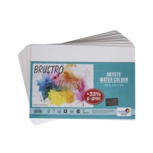 Brustro Artists Watercolour Paper (25% Cotton) - 300gsm - A5