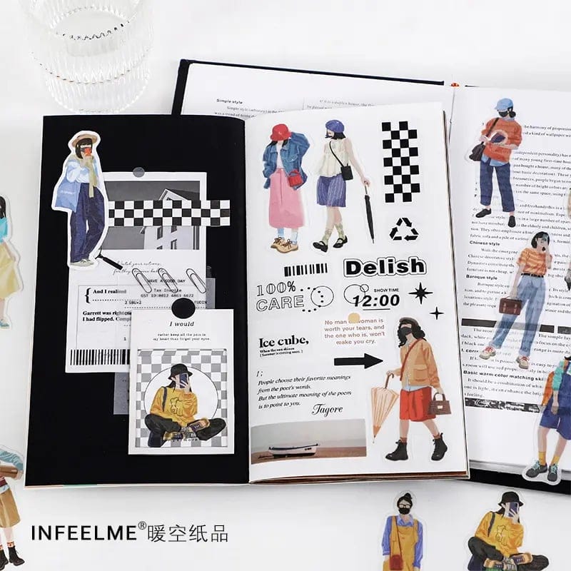 Fashion Girls Washi Sticker (40 pcs) - Youthful Fashion Girls Sticker 40pcs 1 Fashion_Girls_Sticker_40pcs_1