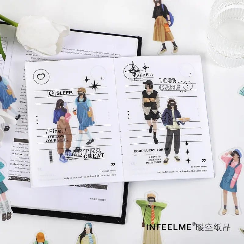 Fashion Girls Washi Sticker (40 pcs) - Youthful Fashion Girls Sticker 40pcs 2 Fashion_Girls_Sticker_40pcs_2