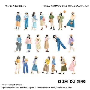 Fashion Girls Washi Sticker (40 pcs) - Attractive