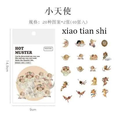 Clear Opaque Stickers for Journalling (40 pcs) - Angels PC Clear Sticker 40pcs PCS 06 Clear Opaque Stickers for Journalling (40 pcs) - Angels