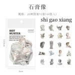 Clear Opaque Stickers for Journalling (40 pcs) - Statues