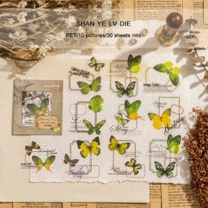 Butterfly Clear PET stickers (30 pcs) (HGD-HDML003)