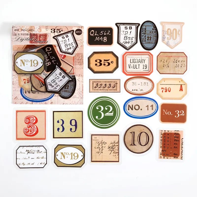 Clear PET Stickers (40 pcs) - Digital Games (MMK06F275) clear PET stickers 40pcs Digital Games Clear PET Stickers (40 pcs) - Digital Games (MMK06F275)