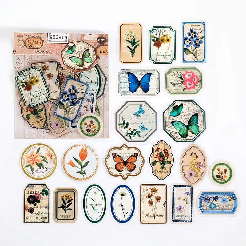 Clear PET Stickers (40 pcs) - The Secret Garden (MMK06F276) clear PET stickers 40pcs The Secret Garden Clear PET Stickers (40 pcs) - The Secret Garden (MMK06F276)