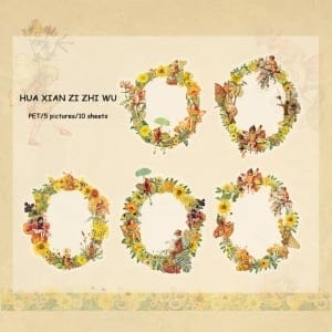 PET Clear Frame Stickers (10 pcs) - Design 7