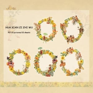 PET Clear Frame Stickers (10 pcs) - Design 7