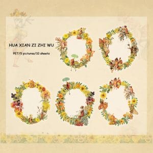 PET Clear Frame Stickers (10 pcs) - Design 7